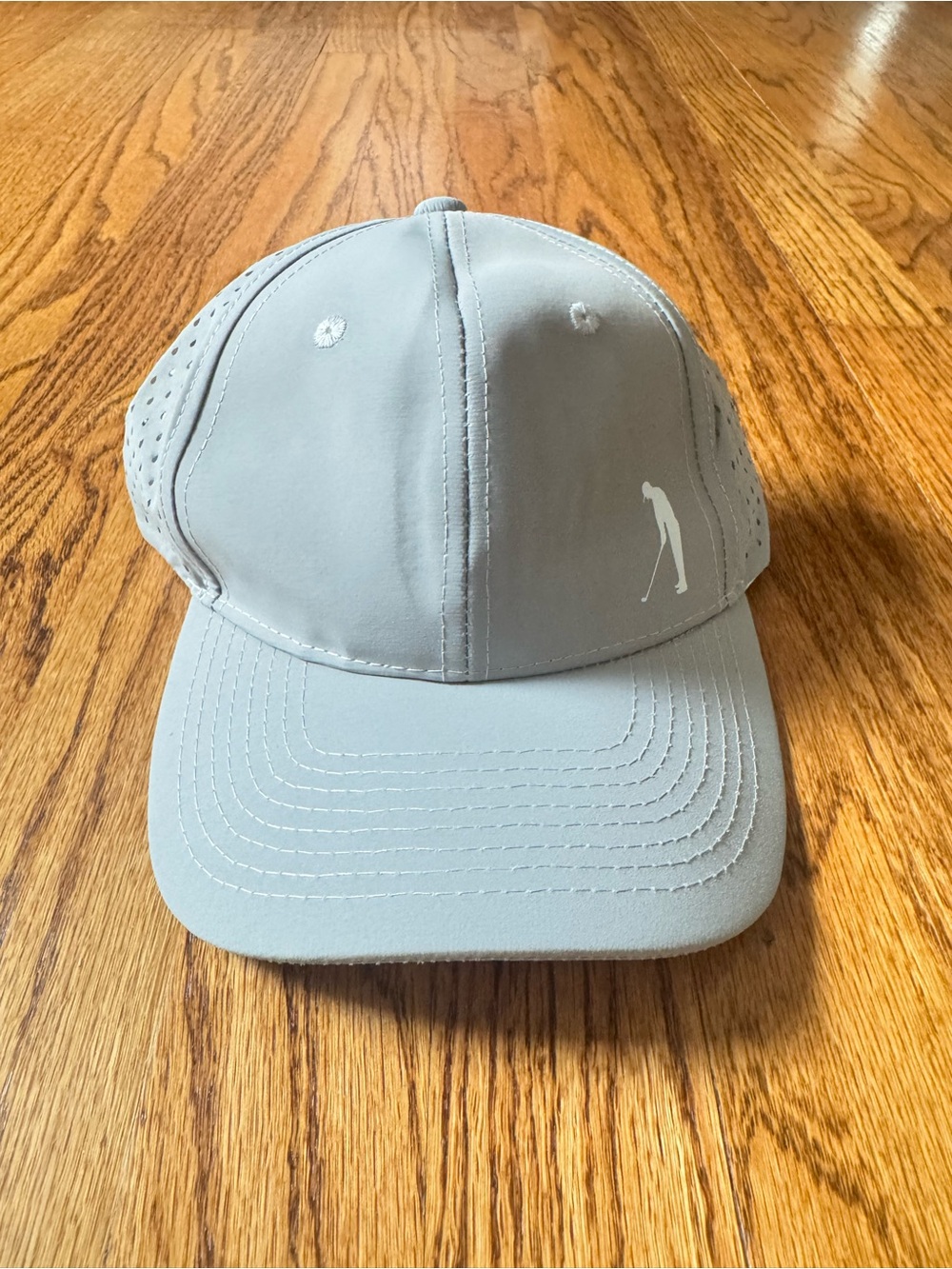 Gray Performance Golf Cap with Golfer Silhouette